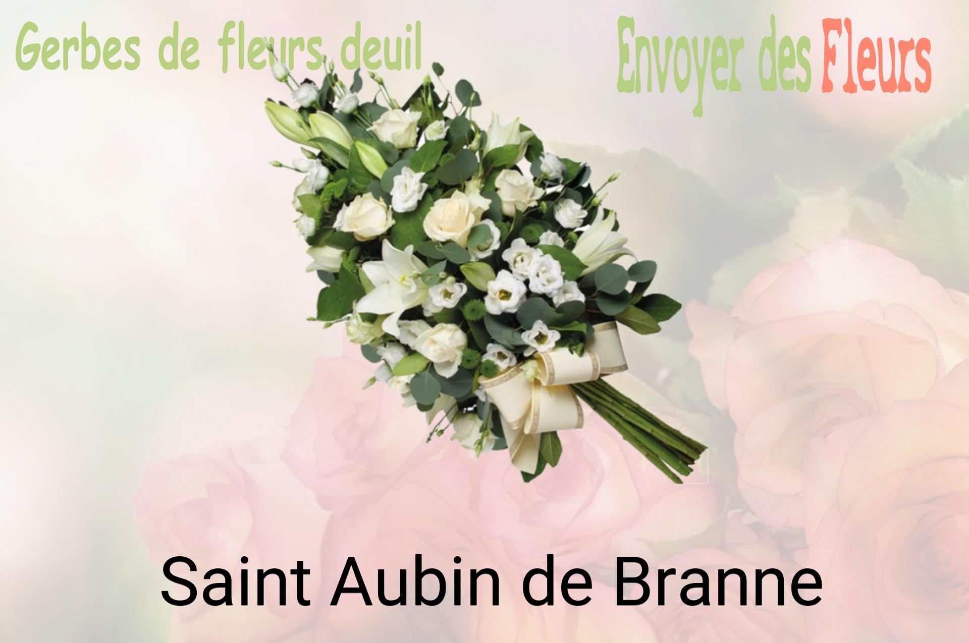 Gerbe de fleurs de deuil livrée à Saint-Aubin-de-Branne